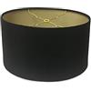 Royal Designs, Inc. Royal Designs - Paralume ovale con retro rigido, Nero, 12 x 14 x 8.5