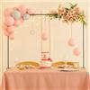 Relaxdays Arco Palloncini Struttura Tavolo, Base Estensibile, Decorazioni Compleanno H: 78,5-118 cm, L: 107-265 cm, Nero