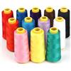 ilauke 12 x 1500 m Overlock filo cucito colori assortiti Yard Bobine Cono 100% poliestere per Serger Quilting Drapery