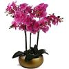 Botanik Fioriera in ceramica rosa e oro artificiale, 60 cm