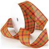 Morex Ribbon Autumn Plaid Wired Plaid Fabric Ribbon, 2 - 1/5,1 cm da 45,7 m, Colore: Arancione