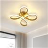 Comely - Plafoniera LED da soffitto a forma di fiore, 30W, 3375LM, 30cm. Lampada LED oro, per diversi ambienti come camera da letto e soggiorno. Luce neutra 4500K. Dia 30cm
