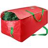 TQS Borsa portaoggetti per albero di Natale, grande contenitore per albero di Natale, manico largo rinforzato e doppia cerniera elegante, resistente per contenere albero artificiale smontato da 2,3 m