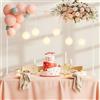 Relaxdays Arco Palloncini Struttura Tavolo, Base Estensibile, Decorazioni Compleanno H: 78,5-118cm, L: 107-265cm, Bianco