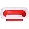 PREMIER Housewares 0805116 Zing sopra Lavello Scolapasta, Pieghevole, Espandibile TPR Rosso/PP Bianco
