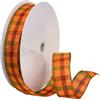 Morex Ribbon Autumn Plaid Wired Plaid Fabric Ribbon, 1 - 1/5,1 cm da 45,7 m, Colore: Arancione