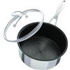 Circulon SteelShield C Series - Casseruola in acciaio inox da 20 cm/2,8 l, pentola a induzione con coperchio ibrido antiaderente, adatta per utensili in metallo e lavabile in lavastoviglie
