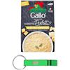 Beni Culinari Gallo Risotto Perfetto Quattro Formaggi, preparato per risotto ai quattro formaggi, riso 100% italiano,6x175g + Portachiavi Beni Culinari in Omaggio