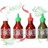 A-ONE Sriracha Sauve Set da 4 pezzi da 200 ml - Salsa al peperoncino con 4 sapori - Classic Piccante, Super Hot, Aglio, Verde - Confezione da degustazioni