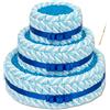 CHANCE KIT TORTA DI MARSHMALLOW TRECCE BIANCO AZZURRO FAI DA TE
