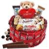 IAMI Kit Kat Torta Al Cioccolato + Orsetto - Regalo per San Valentino. Kinder Bueno, Kinder Cioccolato, Happy Hippo - Torta 20 cm [IAMI]