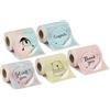 Crafts&Co® Ricariche per Mini Pocket Printer | 5 Rotoli di Adesivi Rotondi | Carta Adesiva Termica | Multicolore | DIY, Scrapbooking e Hobby Creativi | 3.5 Metri | 5.6 x 3 cm
