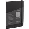 Fabriano 94727 Taccuino con Elastico Ecoqua Plus Cucito Firmato A5 80 Fg, 5 Mm, Nero, 19621108