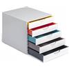 Durable 762527 Varicolor Mi x 5 Cassettiera con 5 Cassetti Colorati, 280 x 292 x 356 mm, Multicolore