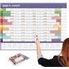 Weqizuerqi Calendario da Parete Annuale - Planner Muro Mensile 2026 | Organizzatore per Pianificazione da Scrivania Cucina Aula Casa Ufficio Scuola