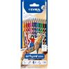 LYRA Groove Slim, Pastello ergonomico in legno, triangolare, laccato, mina 3.3mm, Astuccio, Colori assortiti, con temperamatite, 12pz