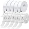 EEBBL Nastro per etichette D30, 12 x 40 mm, D30, compatibile con stampante portatile D30, carta da stampa adattata per ufficio, 1650 etichette/10 rotolo, 5 rotoli trasparente, 5 rotoli bianco