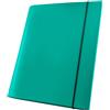 Netuno 1x cartellina portadocumenti turchese formato A4 dorso 40 mm con elastico cartella porta documenti cartone polypropylene