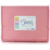 office box Cartella classificatrice con 12 divisioni con visori panorama + 80 adesivi e chiusura in gomma e lati rinforzati - Colori BLUSH PASTEL - Resistenza e qualità by Office Box (Rosa Blush)