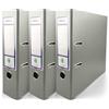 Netuno 3 raccoglitori A4 grigio a 2 anelli A4 dorso 8 cm raccoglitori A4 per ufficio scuola archivio faldoni portadocumenti