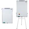 OHMG Lavagna bianca cancellabile su piede, lavagna magnetica da cavalletto, 60 x 90 cm, altezza regolabile con supporto, Whiteboard telaio in alluminio, mobile Paperboard pieghevole da tavolo da conferenza