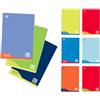 Blasetti - 6 Maxi quaderni DIDATTICI One Color. Carta da 100gr, 72 facciate + risguardo, Jolly Page, ideali per disgrafia, pacco contenente colori assortititi - Righe 0B