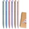 Rrlihjgu Penne a Gel Colorate, Penne Colorate per Appunti, 6 Pezzi Penna a Multicolore a Secco Rapido Scrittura da Cancelleria, Retrattile Punta 0.5mm per Calligrafia, Disegno, Schizzo e Scarabocchi