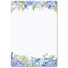 Paper-Media Design & Motivpapier 50 fogli di carta da lettera decorati Fiori & Petali ORTENSIE BLU DIN A4 - Paper-Media