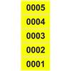 Unbekannt 500 etichette/adesivi su rotolo, giallo luminoso, numerati progressivamente, 56 x 25 mm