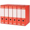Colourbook Set 6 Faldoni a Leva con Custodia A4 Dorso 8 cm Rosso | Meccanismo in acciaio, Formato protocollo, Cartone rigido per ufficio, Foro estrazione, Targhetta scrivibile