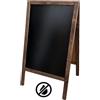 FKL DESIGN Home Deco 3 dimensioni! Tappo cliente espositore pubblicitario tabellone pubblicitario lavagna tappo cliente cornice in legno nero tabellone pubblicitario lavagna (XS 90 x 51 cm)