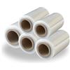 EVOTRADE 5 Rotoli di Mini Pellicola Estensibile Trasparente 10 cm x 150 m, Film Protettivo da Imballaggio, Plastica per Traslochi, Pallet, Mobili, Scatole, Cartoni e Oggetti