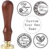 Ychostamp Timbro di ceralacca Personalizzati nomi sigillo timbro di ceralacca con rose/anelli/corone/cuori/fiori/cornici foto/animali per inviti a nozze, regalo di San Valentino