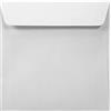 Netuno 25 buste lettere quadrate carta strutturata bianco 17 x 17 cm 120g Acquerello Bianco busta con texture carta marcata per partecipazioni matrimonio inviti battesimo compleanno Natale Pasqua