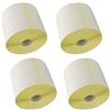 TOT ELECTRIC 4PZ BOBINE, Rotolo di Etichette Termiche 100x100mm, Autoadesive per stampante trasferimento termico, per spedizione logistica ufficio, 450 Etichette per Rotolo, Set di 4pz