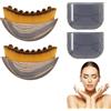 YUPZAR 2 PCS Spazzola viso per il contorno linfatico, spazzola viso a secco, massaggiatore linfodrenante per scolpire, mento e mascella, si adatta alla pelle con precisione e allevia la stanchezza.