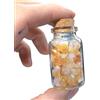 TENET - Ampolla di vetro Cristalli Pietre Preziose, Bottiglia Pietre Burattate Quarzo Naturale (QUARZO CITRINO)