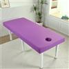Odot Lenzuola da Lettino da Massaggio,Lenzuolo per Massaggi Colori Solidi con Foro per Il Viso da Salone Spa Copertura Protettiva Lavabile Coprilettino Estetica con Elastici (Viola puro,60x185cm)