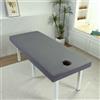 Surwin Lenzuolo da Lettino per Massaggi, Copertura Protettiva con Foro Lenzuolo per Lettino da Massaggio Coprilettino Lavabile Estetica per Lettino da Salone e Spa (Grigio,60x185)