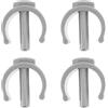 Garneck 4 Pezzi Morsetti a Forma C per Stampelle in Abs e Acciaio, Clip per Bastoni da Passeggio Facile Utilizzo e Ampia Applicabilità per Anziani e Disabili