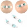 Generico Morsetti per capezzoli leggerissimi con pressione regolabile, gioiello per il seno senza piercing per stimolazioni sensuali, giochi di coppia ed esplorazione BDSM (Verde)