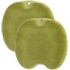 Generic 2 spugne per doccia e piedi per l'uso nella doccia, massaggio in silicone con ventose, scrubber per la schiena da parete per doccia per uomini e donne (verde)