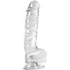 WARA 21cm Trasparente Realistico Dǐldò con Forte Ventosa Morbido Solido Dong Per Donna Punto G Mássággiátore