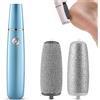 Hliloy Exovan, lucidatrice elettrica per piedi Exovan, lucidatrice elettrica per piedi a 360°, ricarica USB, comoda smerigliatrice elettrica per piedi e calli, funzionamento silenzioso (blu)