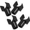 PartyKindom Accessori Sedia a Rotelle Guida a U 4 Pezzi, Tubo 2,2cm | Plastica Nera, Ricambio per Riparazione Carrozzina, Scorrimento Fluido e Stabilità Seduta