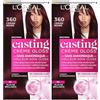 L'Oreal Paris L'ORÉAL PARIS - Colorazione capelli semi-permanente tono su tono - Colore Cura Gloss - Senza Ammoniaca - Casting Crema Gloss - Tonalità Ciliegia Nera (3.60) (Confezione da 2)