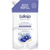 LUKSJA Sapone crema, lino, ricarica da 400 ml, sapone per le mani, lavaggio a mano, sapone per lavaggio a mano