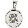 Moun Jewels Medaglietta tonda con inciso il segno zodiacale ACQUARIO (21 gennaio - 18 febbraio). In argento 925 rodiato. Spedizione gratuita in tutta Italia. Scatolina MOUN in omaggio.