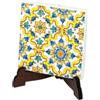 Albalù Bomboniera Segnaposto Maiolica Giallo e Blu in Ceramica con Cavalletto 5x5 cm - Segnaposto Matrimonio Idea Regalo Made in Italy