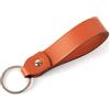 HAPPER STUDIO Arancione portachiavi personalizzato di pelle con anello a forma di goccia e monogramma inciso, regalo per ragazzo